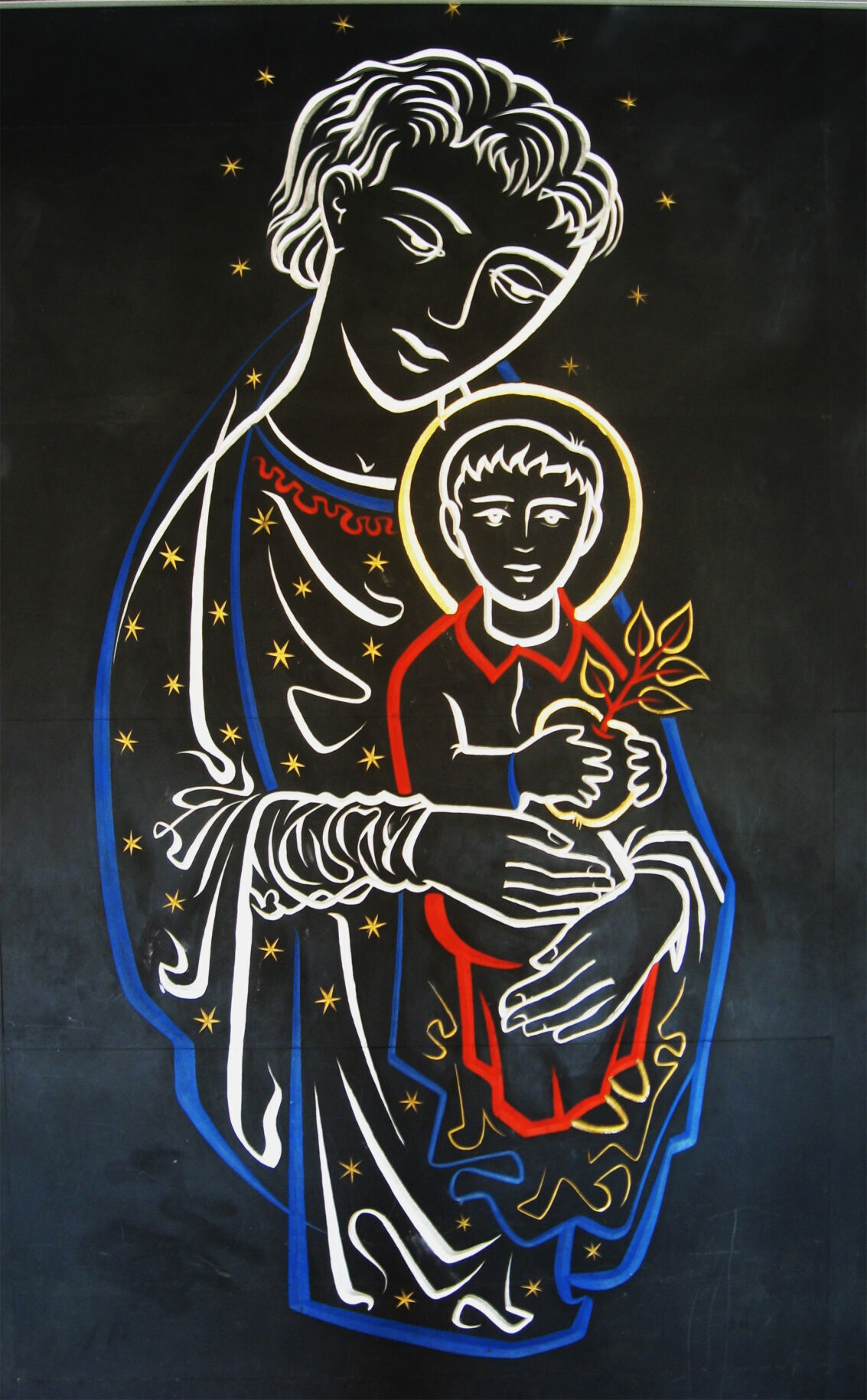 Catich depiction of Madonna and Child